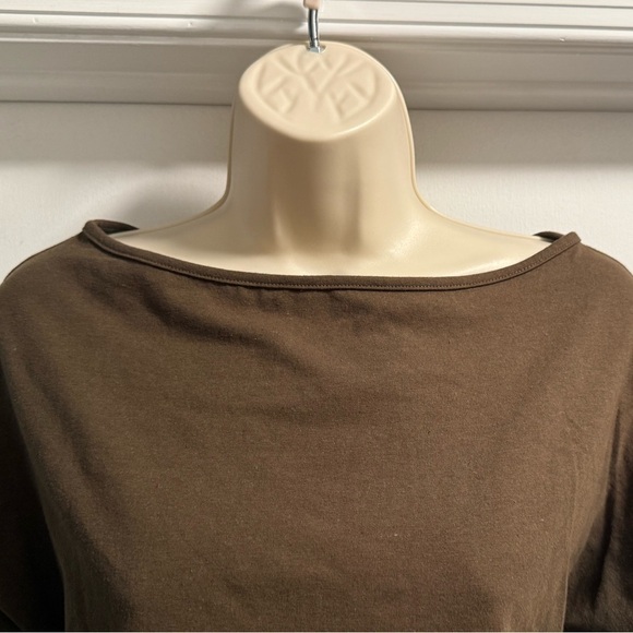 Philosophy of Paek Long Sleeve Brown Stripe Crop Top Medium - Picture 5 of 15